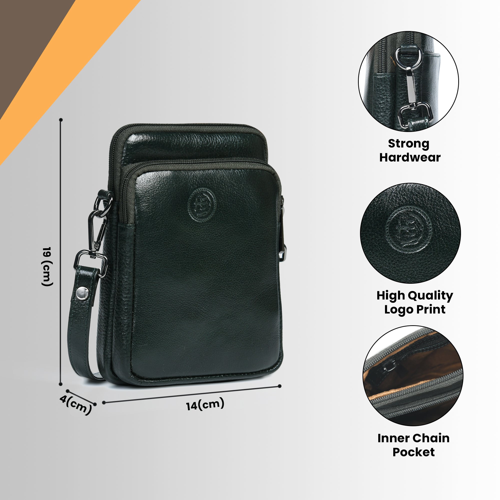 AmberStride Leather Sling Bag